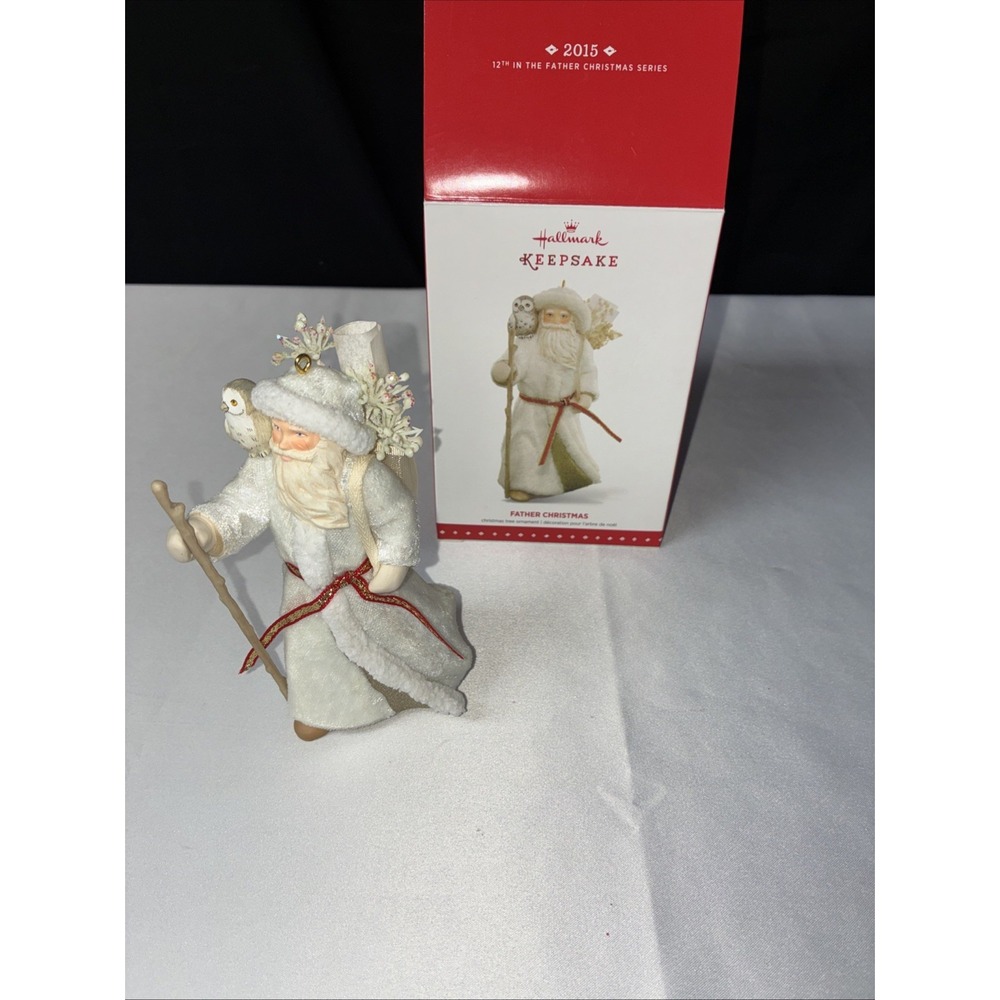 Hallmark Keepsake 2015 Father Christmas Ornament Series #12 QX9067 White Santa